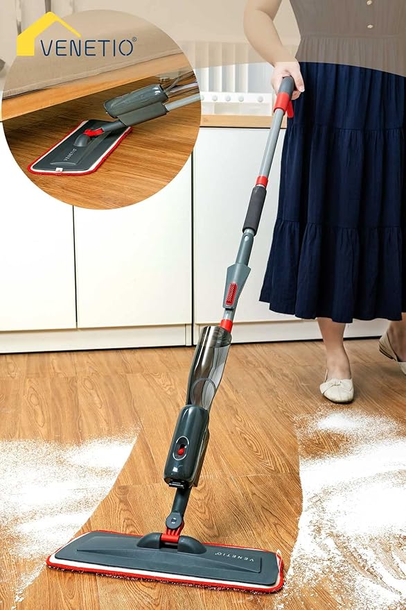 VENETIO ProSweep Spray Mop Refills - Replacement Bottle & Squeegee, Leak Free Refillable Bottle for Floor or Window Cleaning, Pack of 1