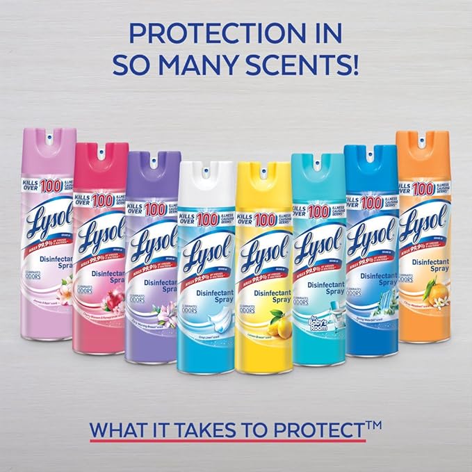 Lysol Disinfectant Spray, Early Morning Breeze + Crisp Linen, 38oz (2x19oz)
