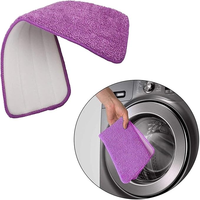 MUdson Mop Head Flat Mop Heads 6 Pcs Mop Pads 42Cm X 14Cm Spray Mop Refill Replacement Pads Mop Head Covers - Machine Washable Durable, Green
