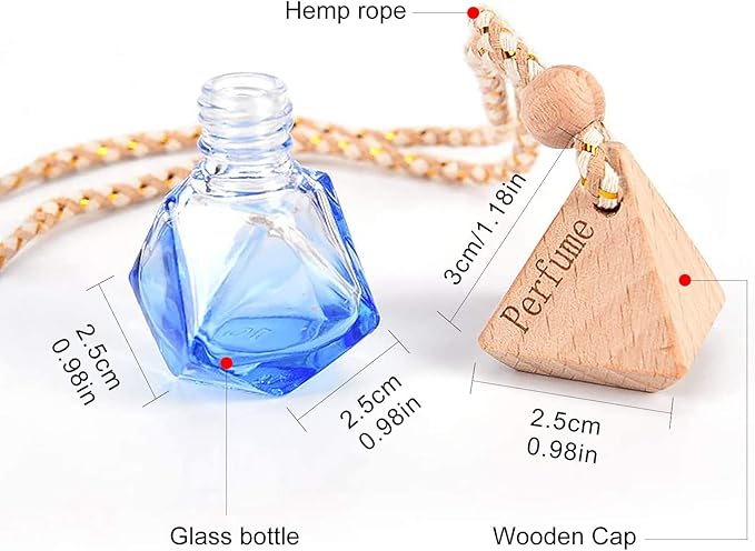AtfArt 8 Pcs Refillable Air Freshener 6ml Perfume Scent for Car, Home, Room - Hanging Accessories, Air Purifiers Diffuser, Decoration