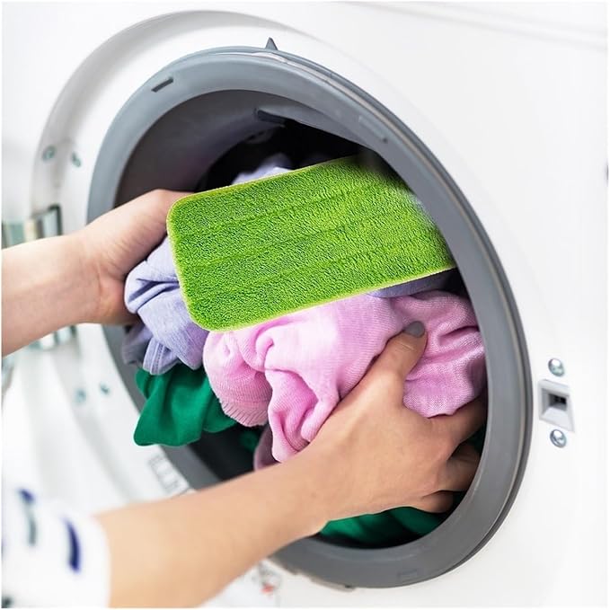 Spray Mop Cloth Pads Microfiber Reusable Head Floor Tile Window Cleaning Water Rags Paste Style Household Accessories(Purple)