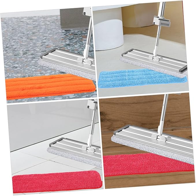 5pcs Fiber Mop Pads Replacement Reusable Cleaning Pads for Mops for Hardwood Tile Laminate Floors Compatible Various Types