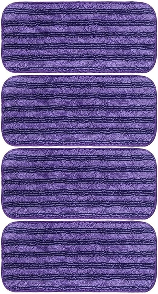 Rsable Microfiber Mop Pads Compatible with Hardwood and Floor Spray Mop, Washable Cleaning Refills for Hardwood, Tile and Stone Floors, 4/6 Pack Purple(4 PACK)