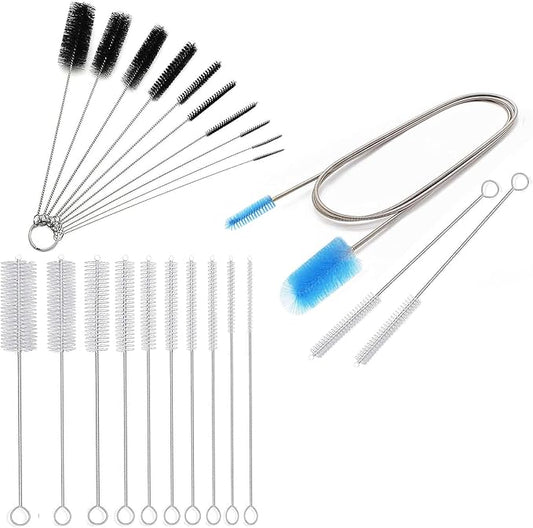 Flexible Drain Brush，Nylon Cleaner Double Ended Elastic Hose Pipe 67-inch and Nylon Pipe Tube Cleaner 8-ihch 10 Different Diameters