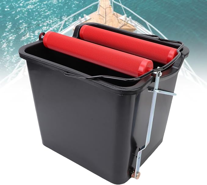 Mop Bucket, Foot Pedal Spin System Collapsible Portable Cleaning Bucket, Water Washing with ABS and Metal for Household Car and Maritime Use