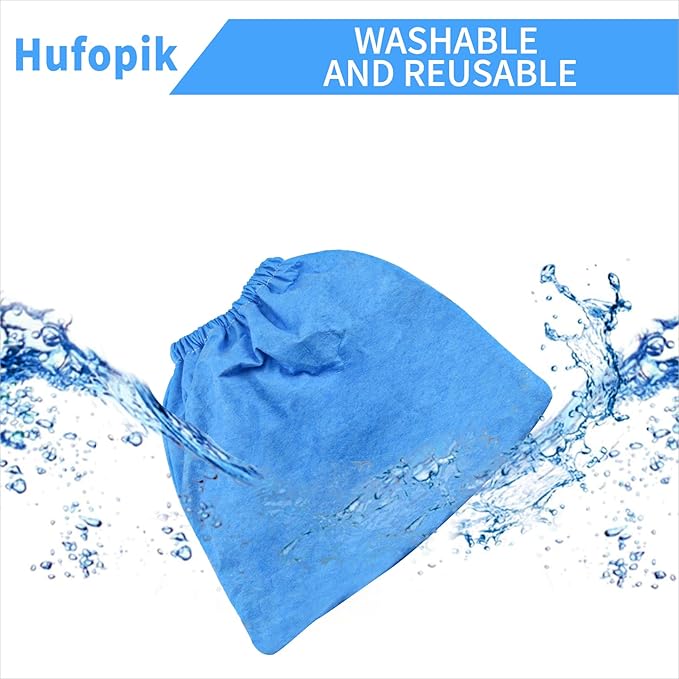 2 pcs Cloth Vacuum Filter compatible with craftsman shop vac bags, compatible with craftsman shop vac filter.(Blue)
