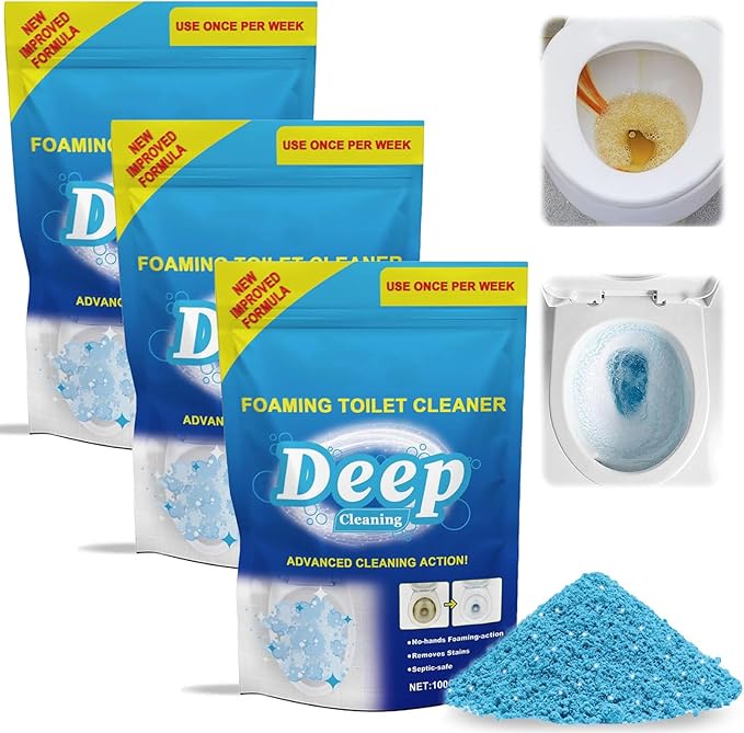 Splash Toilet Cleaner, 2024 Upgrade Splash Toilet Cleaner, Foaming Toilet Cleaner, Self Activating Powder for Bathroom Toilet Bowl (1, 3PC)