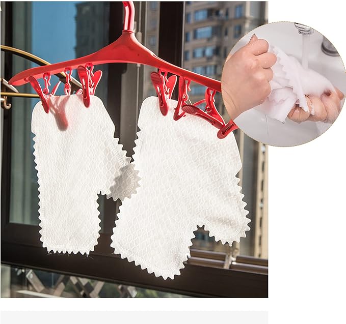 40Pcs Dishwashing Gloves Non- Woven Shoes Cleaning Towels Shoe Dust soft Cloth Cleaning Gloves for Cleaning Shoe Bag Glasses Car Electronic Device White