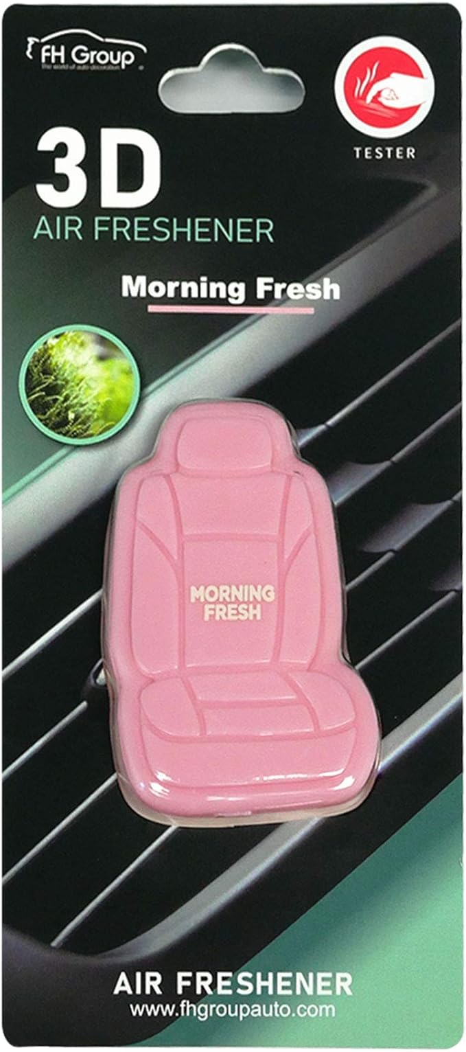 FH Group Air Freshener Vent Clips, Mini Car Seat Covers Design, (Morning Fresh Scent)