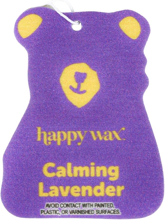 Happy Wax Relax and Refresh Mix Hanging Car Cub Air Fresheners Infused with Natural Essential Oils, 4 Ct. Variety Pack - Contains Calming Lavender, Fresh Cotton, Lemon, and Vanilla Sandalwood
