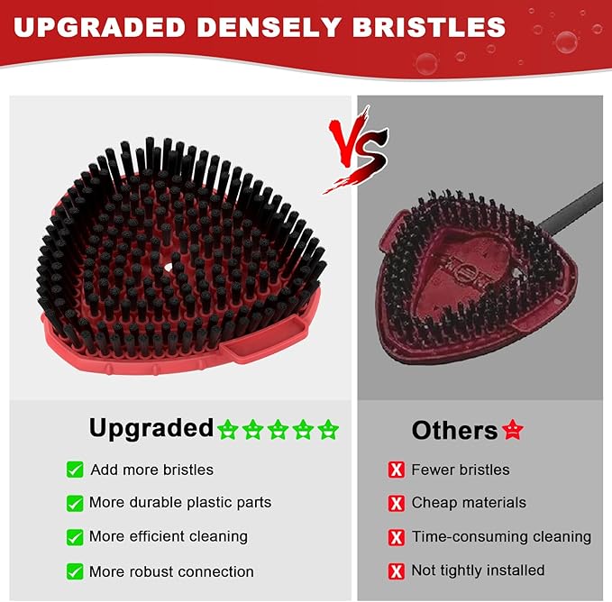 Aifacay Scrub Brush Head for O-Cedar EasyWring Spin Mop, Full-Bristle Heavy-Duty Replacement Brush, Compatible with 1-Tank Spin Mop Set, Multi-Surface Cleaning Attachment for Floors, Tile & Bathroom