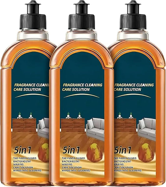 5 - in - 1 Wood Floor Cleaner, Deep Stain & Odor Remover for Hardwood, Tile & Laminate - Quick Shine, 500ml Amber Scented Professional - Grade Formula (3)