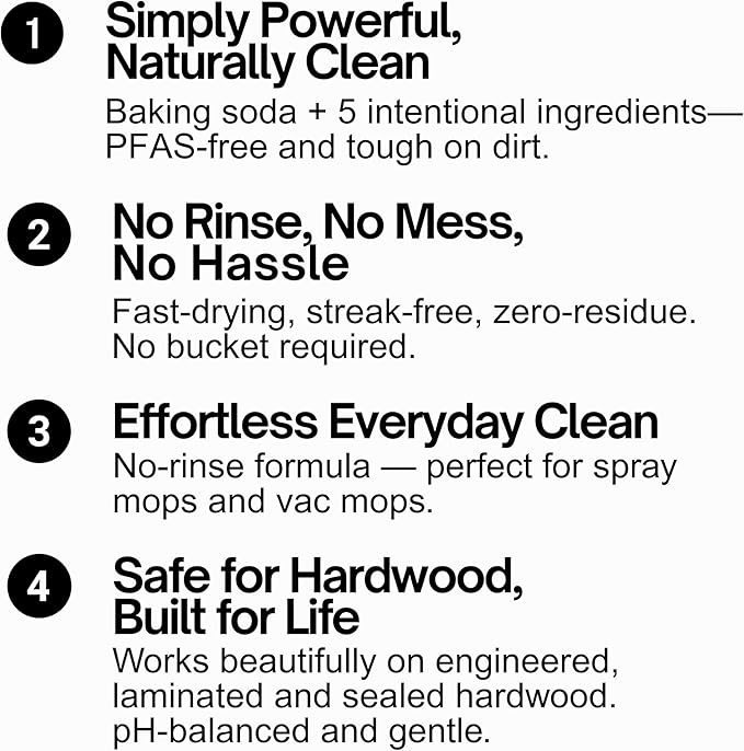 Quick Shine Hardwood Floor Cleaner 27oz, 6Pk| Use in Spray & Vac Mops| Removes Dirt & Scuff Marks| Ready-to-Use, Streak Free, No Rinse| Safer Choice Cleaner| Perfect for Gentle and Effective Cleaning