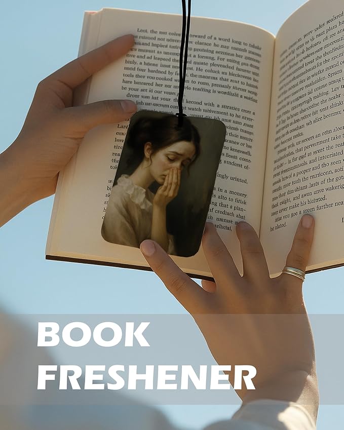 Funny Bathroom Cologne Air Freshener 4 Pcs, Classical Vintage Humor Portrait Painting Hanging Air Freshener for Cars Bathroom Dorm Books Decor, Retro Accessories Gifts for Women Girls Men