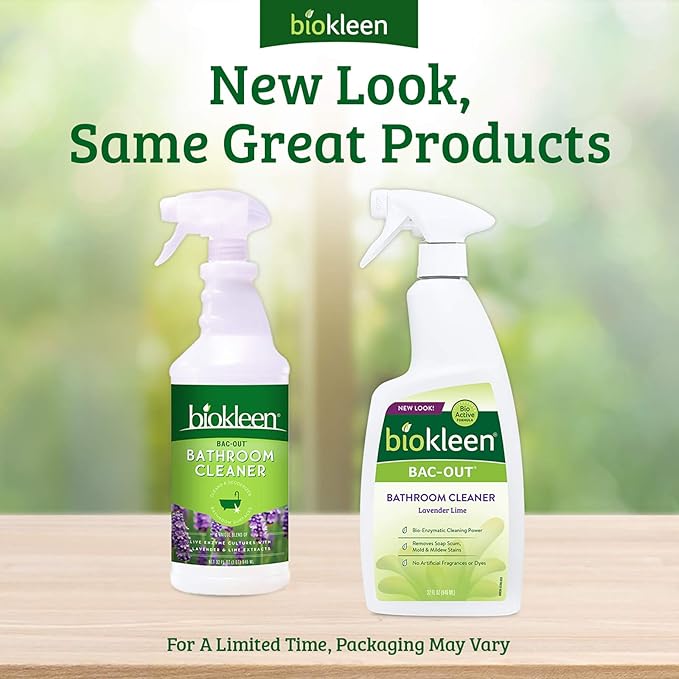 Biokleen Bac-Out Bathroom Cleaner - 32 Ounce -Eco-Friendly, Non-Toxic, Plant-Based, No Artificial Fragrance, Colors or Preservatives