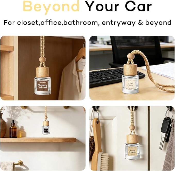 C Classy Car Air Freshener Hanging 2 Pack, Cabana Hotel Scent Essential Oil Diffuser for Cars, Long-Lasting Fragrance,Cute Car Accessories, C ar Air Fresheners for Women & Men Gift, Made in USA