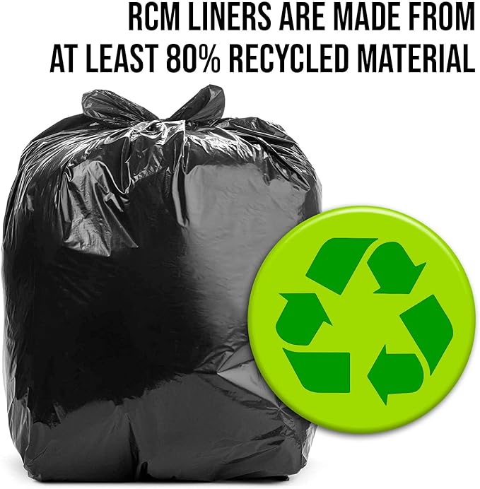 Aluf Plastics - COEX 3 Ply Garbage Bags, 33 Gallon, 1.5 Mil (eq), 33"x39", 100 Count (5 Rolls of 20)