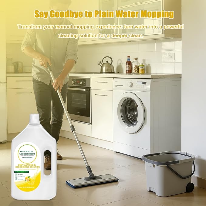 82 FL OZ/2.42 L Lemon Scent Floor Cleaning Solution Compatible with Tineco iFLOOR 2/3/5 & FLOOR ONE S3/S5/S6/S7 PRO, Floor Cleaner for All Cordless Wet/Dry Vacuum & Robot Vacuums Mop