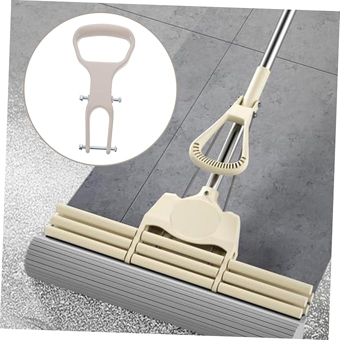 Happyyami 1 Set Replacement Mop Handle Plastic Squeezer with Pull Ring Design for Sponge Mops Easy Installation Distance Efficient Water Squeezing Household Cleaning