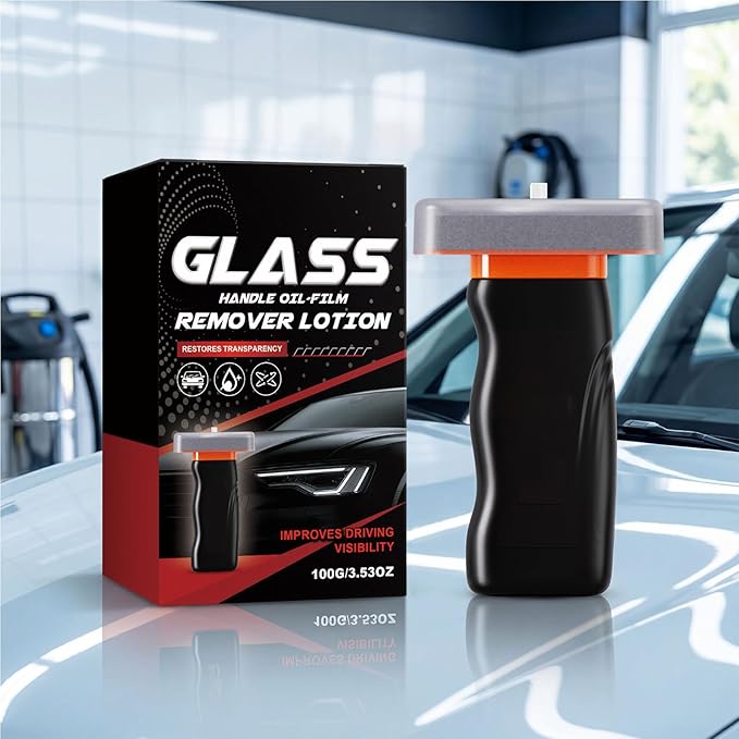 Automotive Oil Film Cleaning Brush - Car Glass Window Cleaner Brush - Automotive Oil Film Remover - for Rearview Mirror Truck SUV Vehicle