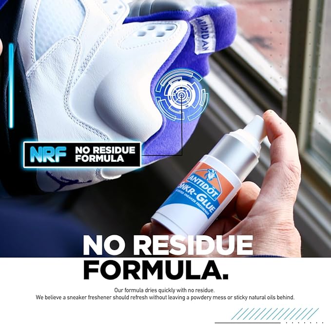 Deadstock Glue Scented Shoe Deodorizer for Sneakerheads by ANTIDOT - Advanced Shoe Freshener Spray Collection | New Sneaker Smell Shoe Odor Neutralizing Formula (SNKR-GLUE)