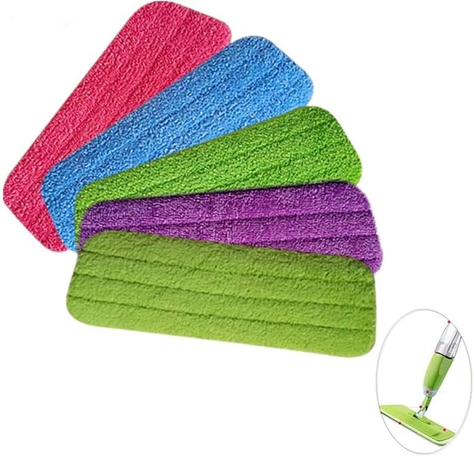 Spray Mop Cloth Pads 2PCS/ Set Fiber Head Floor Tile Window Cleaning Water Rags Paste Style Household Accessories