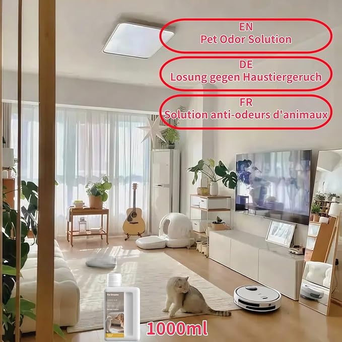 Specially Designed For Pet Stains, Deep Cleaning And Deodorization 1L Floor Cleaner. Compatible With Dreame X50Pro/S50/X40/X40 Pro Ultra/S30/L20S/H11/M13/H16(2 PCS)