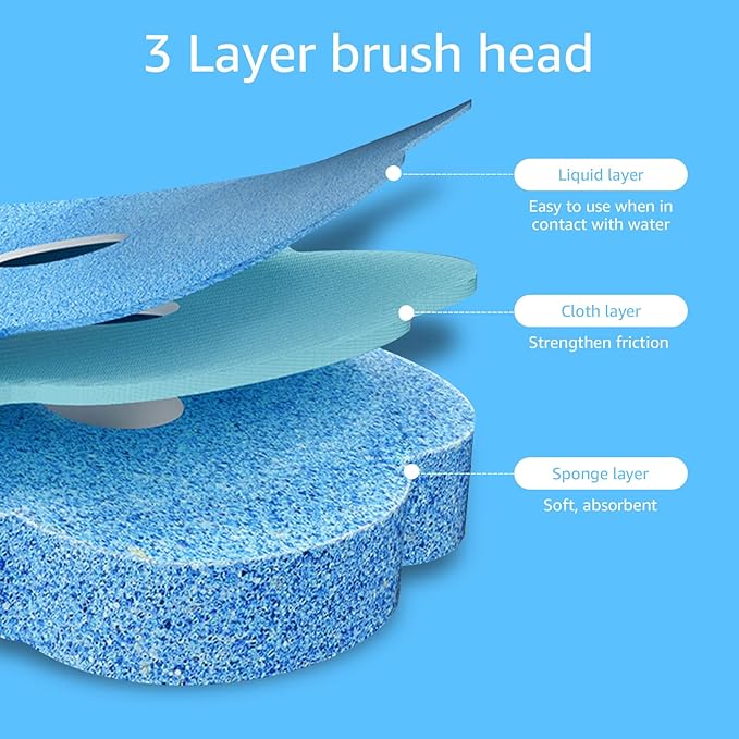 Disposable Toilet Cleaning Brush and Holder Set, 30 Refills, Disposable Toilet Brush, Non Woven Fabric and Sponge Bristles, Plastic Material, Purple
