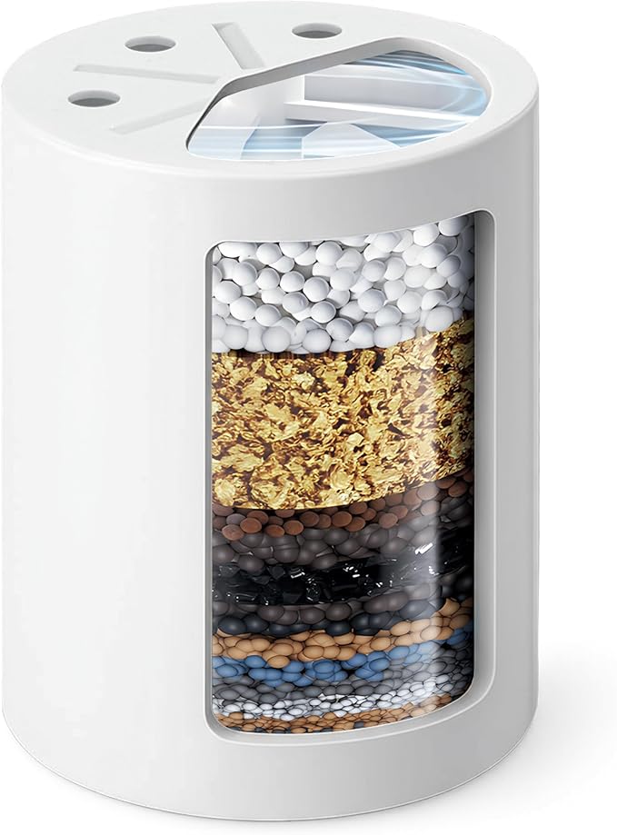 LAIFsolutions Vortex-Action Shower Filter – Advanced Redox Purification with Copper-Zinc KDF for Hard Water – Reduces Chlorine & Heavy Metals – Revitalizes Skin & Hair (Replacement KDF Filter)