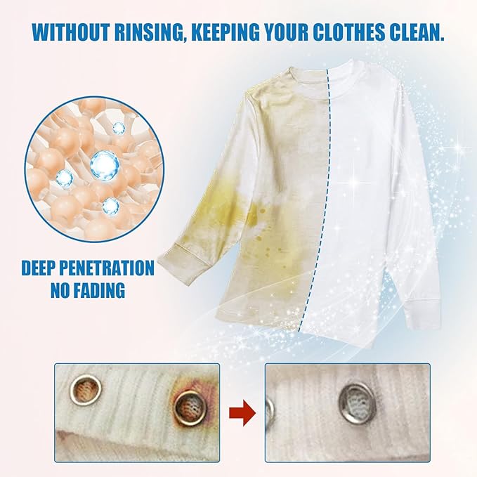 Fly Clothing Cleanse,300ML Fly Clothing Emulsifier,Non-ionic Laundry Pre-Treatment,Powerful Stain Remover Clothes Dry Clean Spray,No Damage Fabric Spot,Also Features Smoothing Properties (2 bottles)