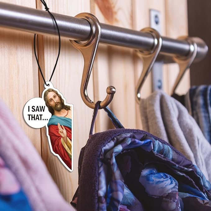8 Pack Jesus I Saw That Car Air Fresheners Funny Hanging Air Fresheners Car for Cute Mirror Freshener Mirror Scented Hanging Accessories for Men Woman