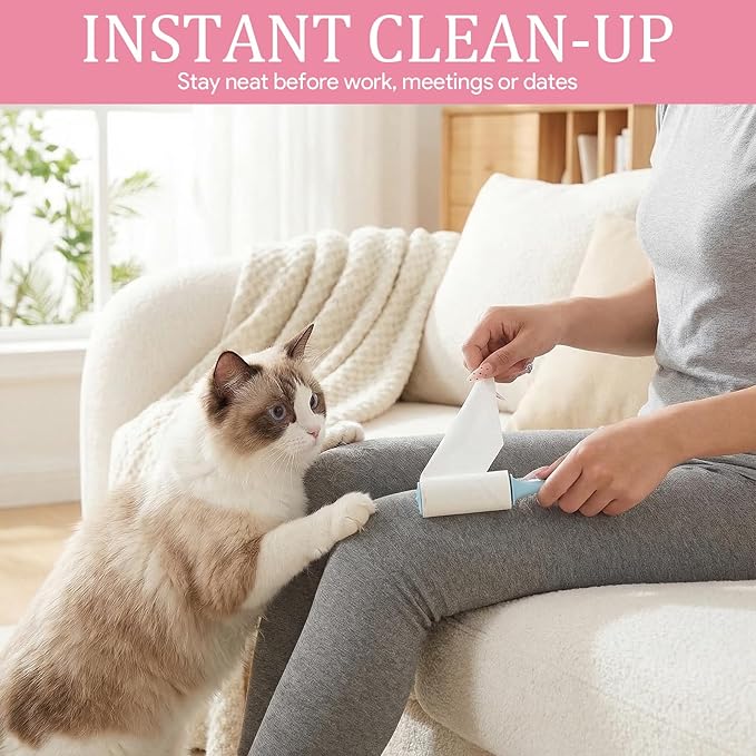 12 Pcs Mini Lint Roller Travel Size Portable Travel Lint Roller for Purse Pet Hair Clothes Furniture Car Compact Lint Bursh Sticky Small Cat Hair Removal Tool Gifts 360 Sheet