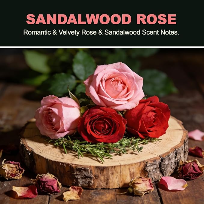 Car Air Freshener, Sandalwood Rose Scent Diffuser with Rotating Cap for Adjustable Fragrance Intensity, Gel Odor Eliminator for Home Car Bathroom, Every 6.4 oz Lasts 90 Days, 2 Pack, Green