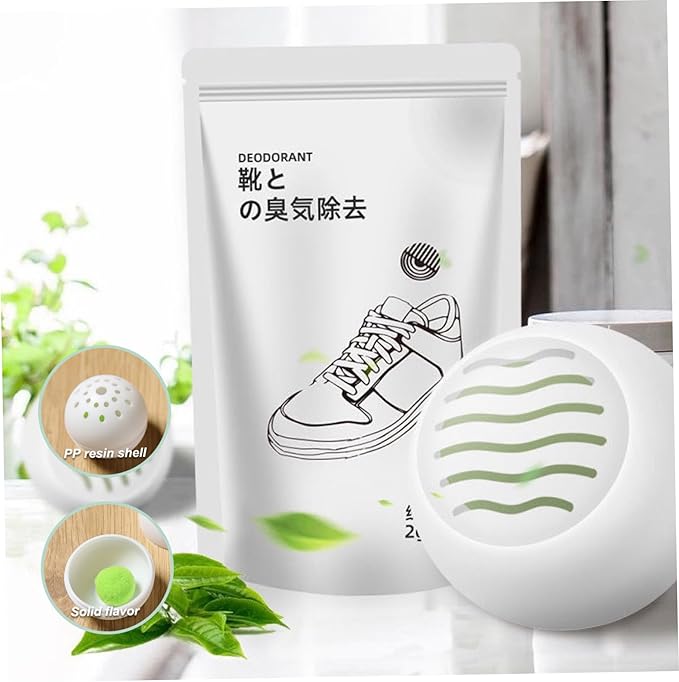 Shoe Freshener Ball, Shoe Deodorizer Balls, 60PCS 1.6 Inch Smell Balls, Safe Natural Freshener Ball, Sneaker Deodorizer for Home Office Wardrobe Drawer, Smell
