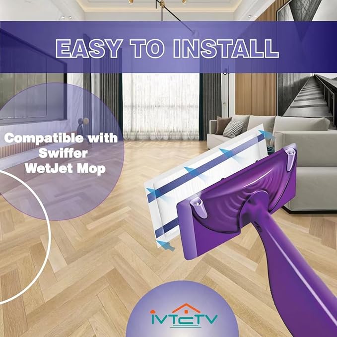 10 Mopping Pad Refill for Wet Jet Mop Pads, Disposable Multi Surface Wetjet Hardwood Floor Cleaner Spray Mop Pads Refills