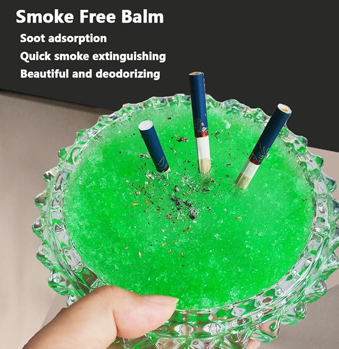 Magic Ashtray Sand (4.59oz) - Smokeless Indoor/Outdoor Ash Tray for Cigarettes | Quick Smoke Extinguisher & Odor Eliminator | Prevents Secondhand Smoke, Soot & Fire Hazard (Green)