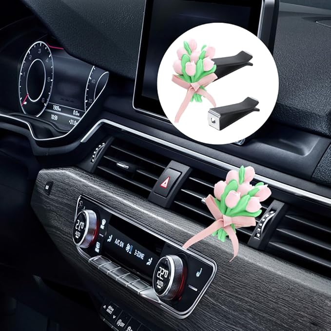 20 Pieces Square Head Car Vent Clips,Car Auto Air freshener Outlet Clips Car Diffuser Vent Clip,Car Outlet Perfume Clips Auto Air Conditioner Clips, Air Freshener Vent Clips