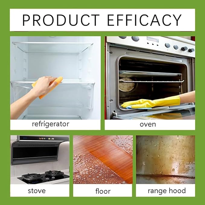 Natural Enzyme Formula to Household Appliances, Multi-Purpose Kitchen Appliance Oven Cleaner, Stove Range Hood Kitchen Oil Stains Multi Purpose Cleaner Spray (1, 1)