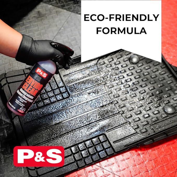 P & S PROFESSIONAL DETAIL PRODUCTS P&S Enviro-Clean Concentrated Cleaner & Degreaser – Citrus-Based Biodegradable Heavy Duty Cleaner for Cars, Engines, Wheels, Carpet & Vinyl