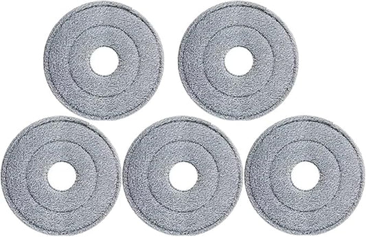 1-10pcs Round MOP Head Cloth Spin Wring For Cleaning Floors Pad Home Replacement Universal Accessories 360 Rotating Barrel Towel(5pcs gray)