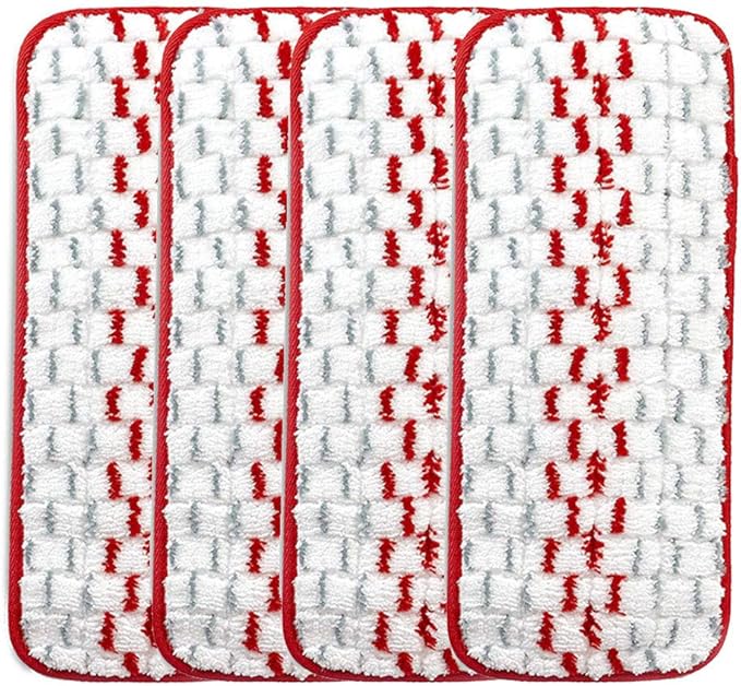 VideoPUP 4PCS Replacement Microfiber Washable Spray Mop Pads Compatible with ProMist Max Spray Mop Reusable Refill Mop Pads