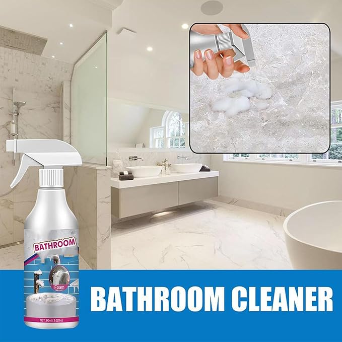 Jue Fish Bathroom Descaler, Profession Bathroom Descaler Cleaner, Bathroom Descaler Foam Cleaner, Bathroom Descaler Stubborn Stains Cleaner, Fresh Scent, 2 Ounce Bottle (5Pcs)