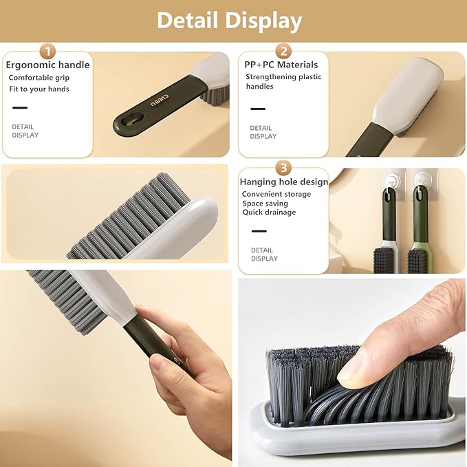 Laundry Stain Brush Household Scrub Brush Laundry Brush for Stain Removal,Soft Bristle Brush 2 Pack Stain Brush for Clothes Scrubbing Bathroom Cleaning Brush,Easy to Hold