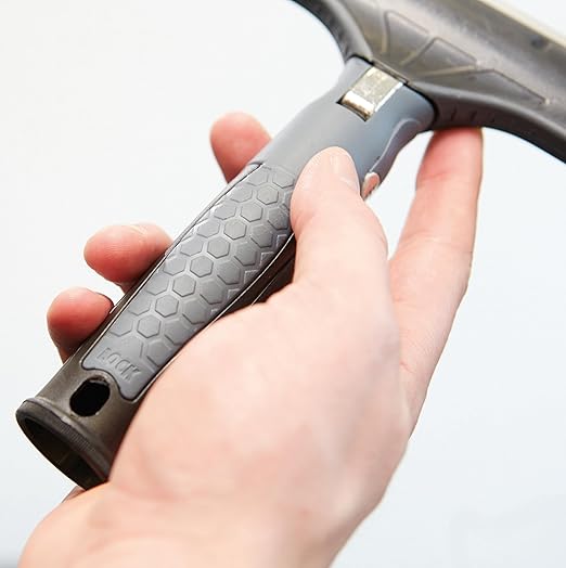Unger Commercial ErgoTec® Ninja 4" Glass Scraper with Blade and Safety Cap – Adjustable Angle for Efficient Window Cleaning EN100