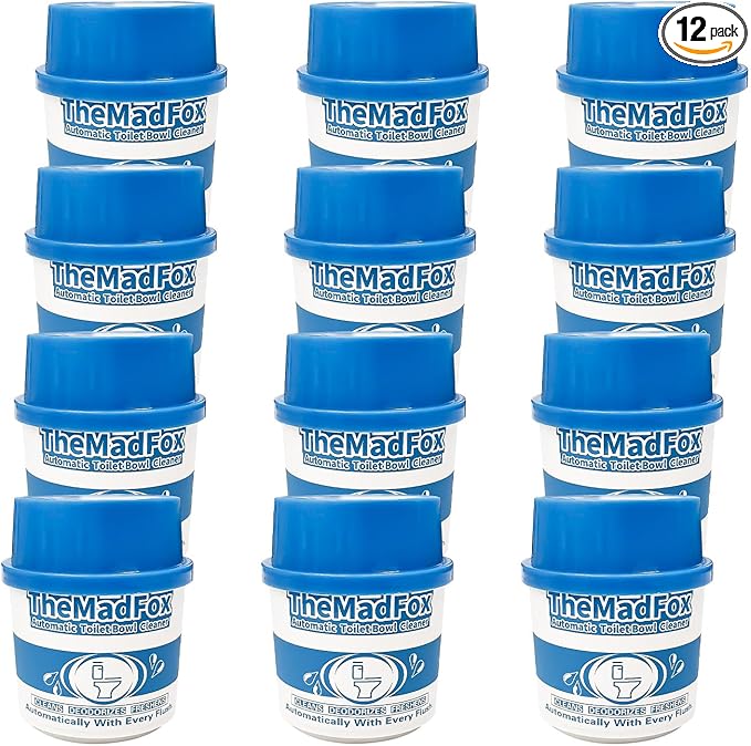 12 Pcs Enzyme Toilet Bowl Cleaner Bottle, Automatic Self-Acting Toilet Tank Cleaner, Enzyme-Powered Stain & Limescale Prevention, Long-Lasting Deodorizer, Safe for Plumbing & Septic Systems