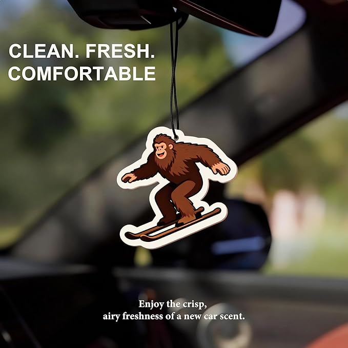 Big Foot Car Air Freshener 10-Pack for Men – Funny Sasquatch Car Air Freshener Hanging, New Car Scent, Humorous Gifts for Boyfriend, Husband, Dad, Truck Drivers