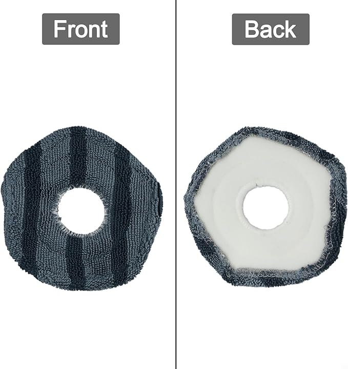 4/8-Pack Microfiber Mop Pads Fit For Eufy X10 Pro/Fit For Omni X9 Pro Robot Vacuum Cleaning, Washable Spin Mop Cloth Accessories For Hardwood, Tile And Carpet, With Small Brush(A)