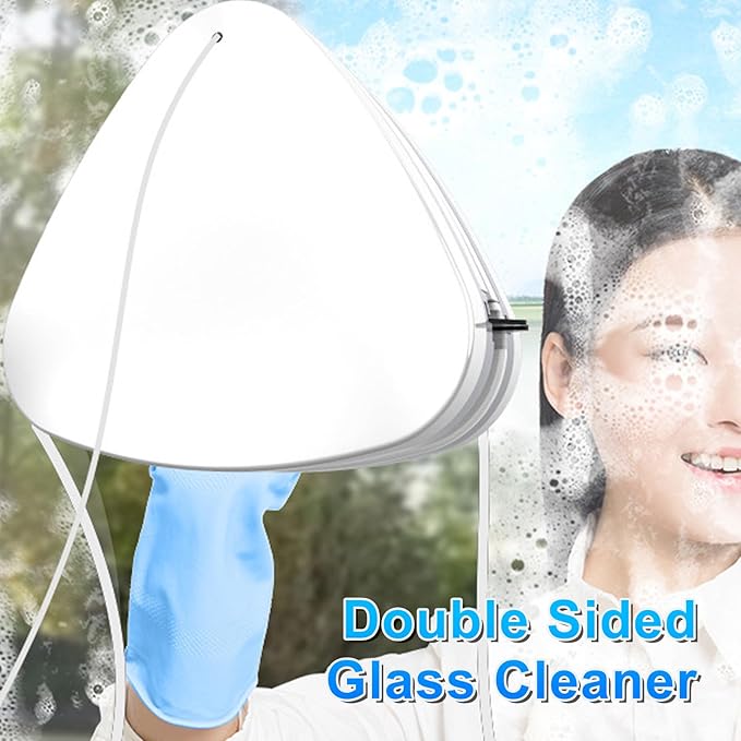 Double Sided Glass Cleaner, Efficient Strong Magnetic Window Wiper Tool for Home Office (3-10)