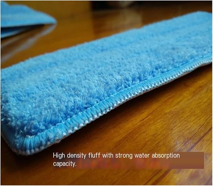 5-Pack Washable Microfiber Mop Pads, Large Size (16.5"x4.7"), Reusable Refills for Spin Mop and Flat, Applicable to Hardwood Floors(Medium)