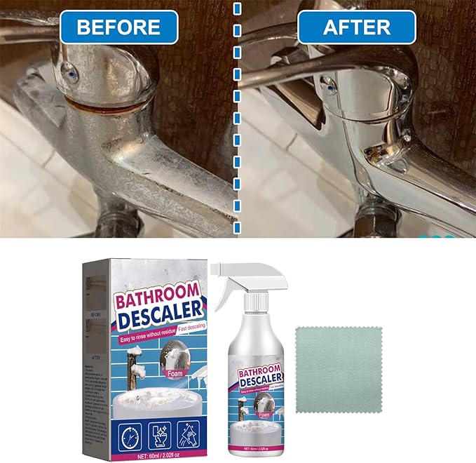 VIED Bathroom Descaler Cleaner, Bathroom Descaler Stubborn Stains Cleaner, Bathroom Descaler Foam Cleaner (1)